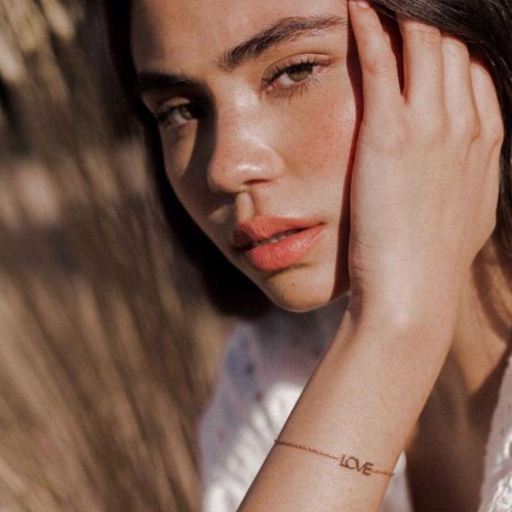 NWT Maya Brenner Gold Tone Love Bracelet
